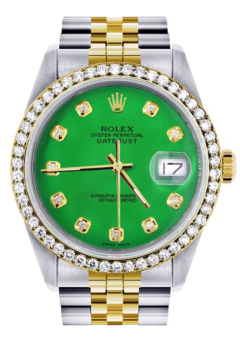 green and gold watch rolex